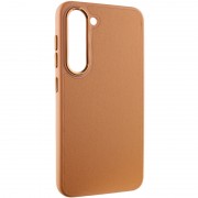 Шкіряний чохол Bonbon Leather Metal Style для Samsung Galaxy S23, Коричневий / Brown