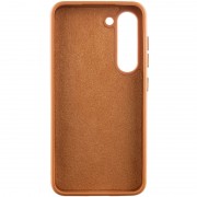 Шкіряний чохол Bonbon Leather Metal Style для Samsung Galaxy S23, Коричневий / Brown