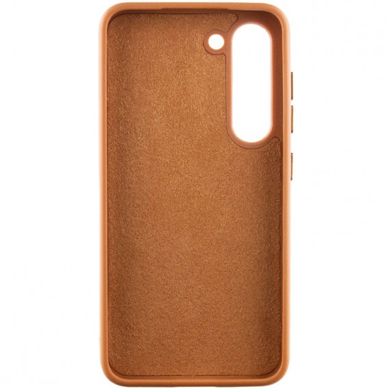 Шкіряний чохол Bonbon Leather Metal Style для Samsung Galaxy S23, Коричневий / Brown