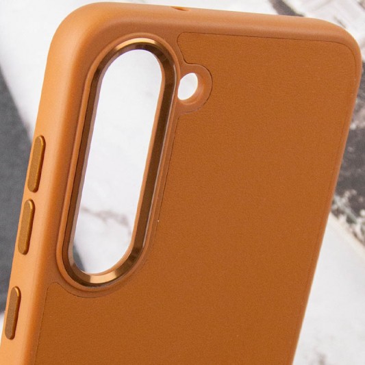 Шкіряний чохол Bonbon Leather Metal Style для Samsung Galaxy S23 Коричневий / Brown - зображення 4 