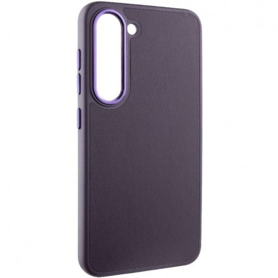 Шкіряний чохол Bonbon Leather Metal Style для Samsung Galaxy S23, Фіолетовий / Dark Purple
