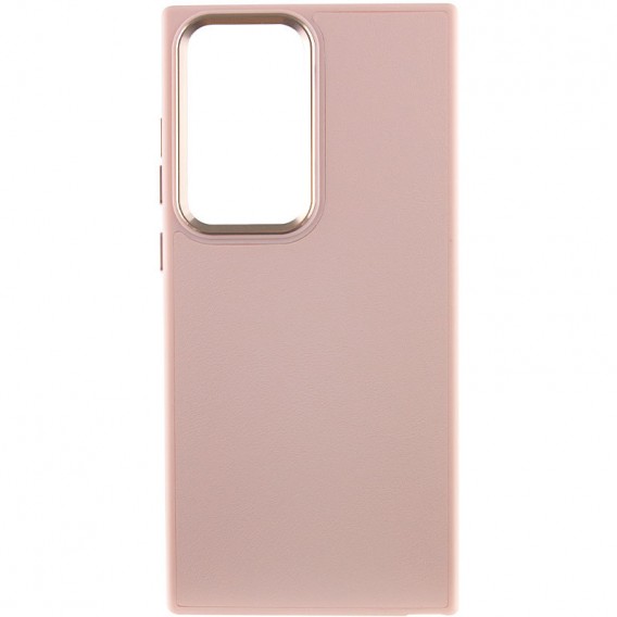 Шкіряний чохол Bonbon Leather Metal Style для Samsung Galaxy S23 Ultra, Рожевий / Light pink