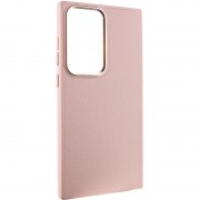 Кожаный чехол Bonbon Leather Metal Style для Samsung Galaxy S23 Ultra, Розовый / Light pink