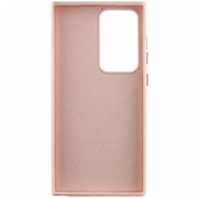 Кожаный чехол Bonbon Leather Metal Style для Samsung Galaxy S23 Ultra, Розовый / Light pink