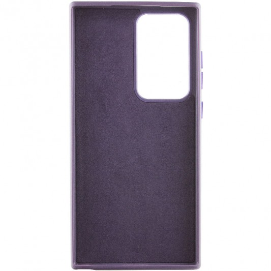 Кожаный чехол Bonbon Leather Metal Style для Samsung Galaxy S23 Ultra Фиолетовый / Dark Purple - изображение 2