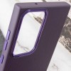 Кожаный чехол Bonbon Leather Metal Style для Samsung Galaxy S23 Ultra, Фиолетовый / Dark Purple