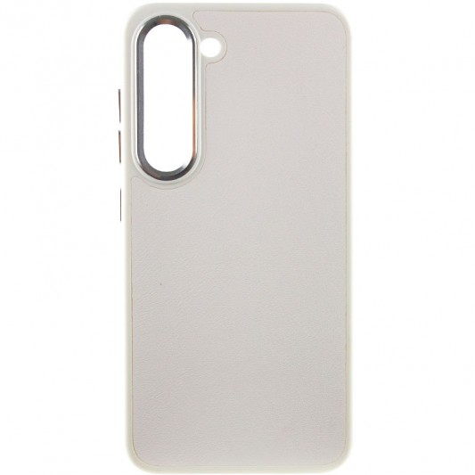 Кожаный чехол Bonbon Leather Metal Style для Samsung Galaxy S23+ Белый / White