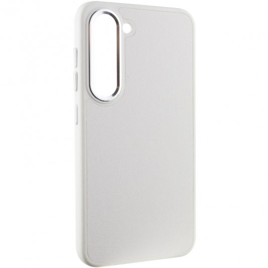 Кожаный чехол Bonbon Leather Metal Style для Samsung Galaxy S23+ Белый / White - изображение 1