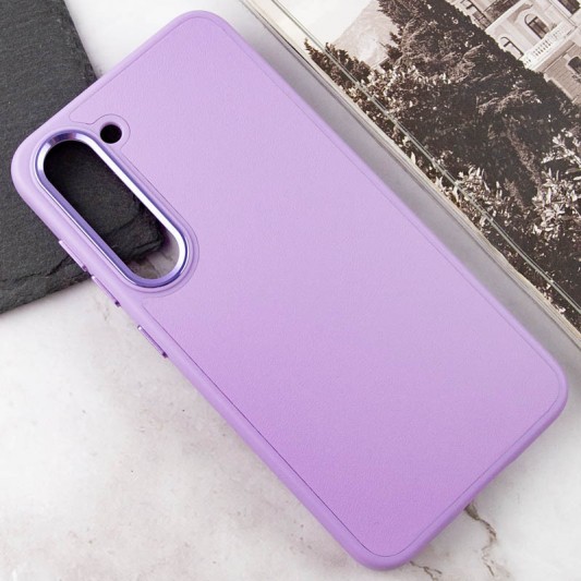 Кожаный чехол Bonbon Leather Metal Style для Samsung Galaxy S23+ Сиреневый / Dasheen - изображение 3