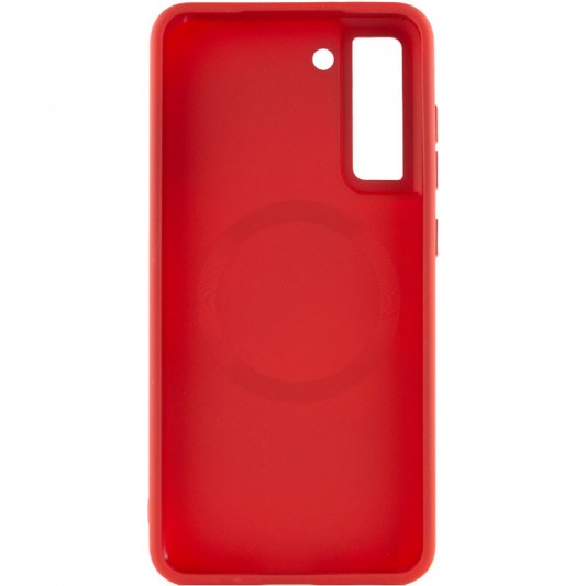 TPU чехол Bonbon Metal Style with MagSafe для Samsung Galaxy S22 Красный / Red - изображение 2