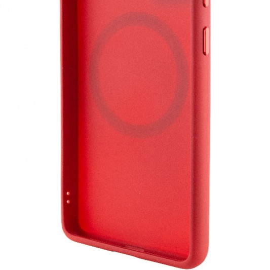 TPU чехол Bonbon Metal Style with MagSafe для Samsung Galaxy S22 Красный / Red - изображение 4