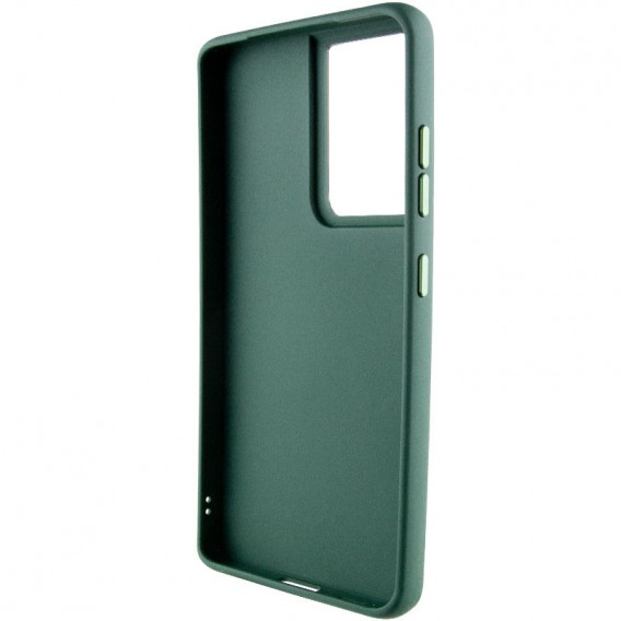 TPU чохол Bonbon Metal Style with MagSafe для Samsung Galaxy S22 Ultra, Зелений / Army Green