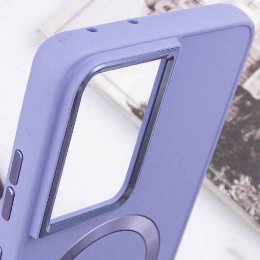 TPU чехол Bonbon Metal Style with MagSafe для Samsung Galaxy S22 Ultra Сиреневый / Dasheen - изображение 4