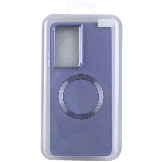 TPU чехол Bonbon Metal Style with MagSafe для Samsung Galaxy S22 Ultra, Сиреневый / Dasheen