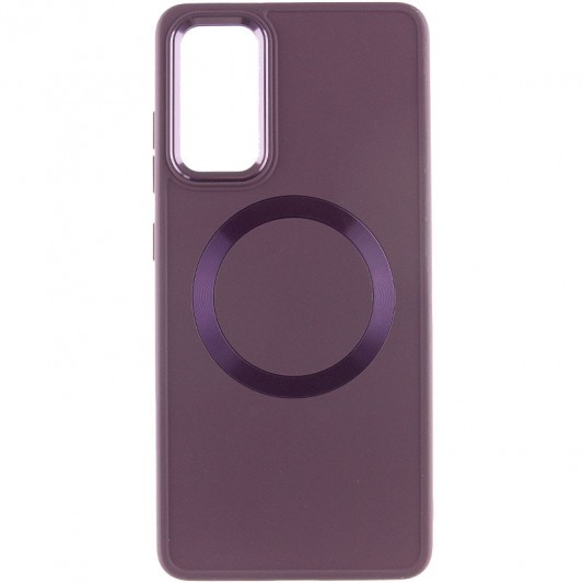 TPU чохол Bonbon Metal Style with MagSafe для Samsung Galaxy S23 Бордовий / Plum - зображення 1 