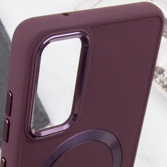 TPU чохол Bonbon Metal Style with MagSafe для Samsung Galaxy S23 Бордовий / Plum - зображення 4 
