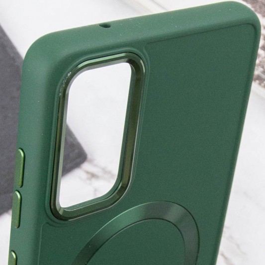 TPU чохол Bonbon Metal Style with MagSafe для Samsung Galaxy S23 Зелений / Army Green - зображення 4 