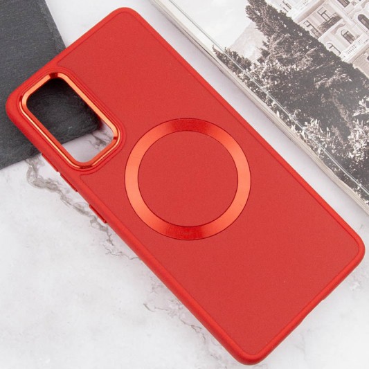 TPU чохол Bonbon Metal Style with MagSafe для Samsung Galaxy S23 Червоний / Red - зображення 3 