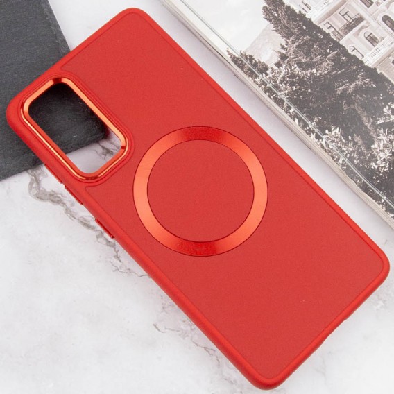 TPU чехол Bonbon Metal Style with MagSafe для Samsung Galaxy S23, Красный / Red