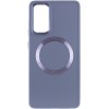 TPU чехол Bonbon Metal Style with MagSafe для Samsung Galaxy S23, Серый / Lavender