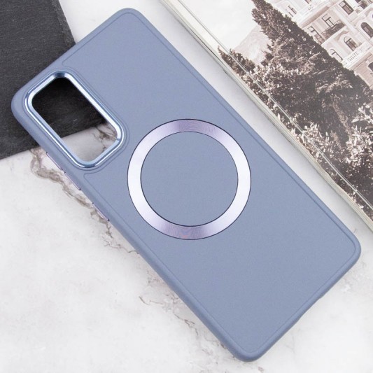 TPU чохол Bonbon Metal Style with MagSafe для Samsung Galaxy S23 Сірий / Lavender - зображення 3 