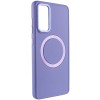 TPU чехол Bonbon Metal Style with MagSafe для Samsung Galaxy S23, Сиреневый / Dasheen
