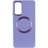 TPU чехол Bonbon Metal Style with MagSafe для Samsung Galaxy S23, Сиреневый / Dasheen