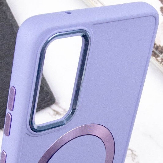 TPU чохол Bonbon Metal Style with MagSafe для Samsung Galaxy S23 Бузковий / Dasheen - зображення 4 