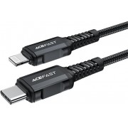 Шнур для фону Acefast MFI C4-01 USB-C to Lightning aluminum alloy (1.8m), Black