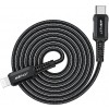 Шнур для Айфона Acefast MFI C4-01 USB-C to Lightning aluminum alloy (1.8m), Black