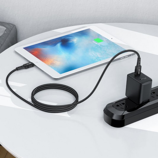 Дата кабель Acefast MFI C4-01 USB-C to Lightning aluminum alloy (1.8m) Black - зображення 3 