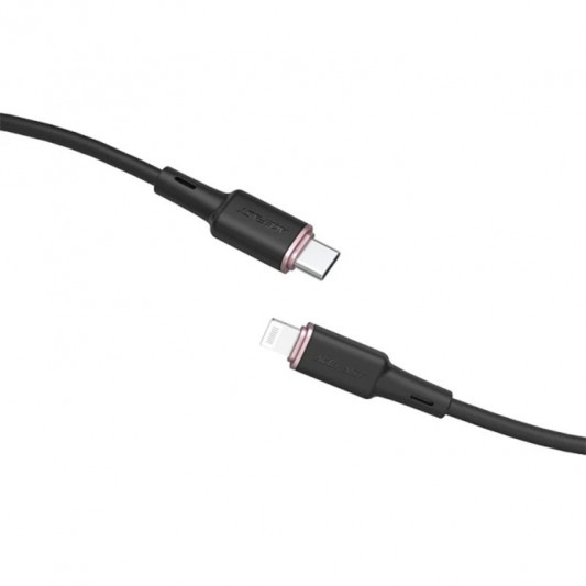 Дата кабель Acefast MFI C2-01 USB-C to Lightning zinc alloy silicone (1.2m) Black - зображення 3 