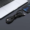 Шнур для Айфона Acefast MFI C2-01 USB-C to Lightning zinc alloy silicone (1m), Black