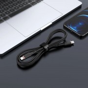 Шнур для фону Acefast MFI C2-01 USB-C to Lightning zinc alloy silicone (1m), Black