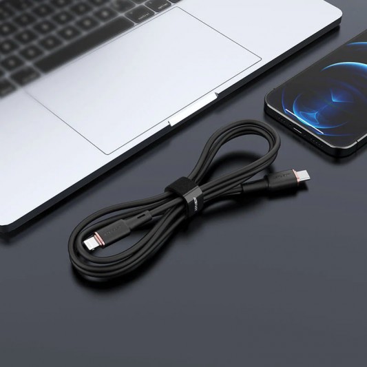 Дата кабель Acefast MFI C2-01 USB-C to Lightning zinc alloy silicone (1.2m) Black - зображення 4 