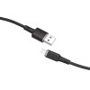 Шнур для Айфона Acefast MFI C2-02 USB-A to Lightning zinc alloy silicone (1m), Black