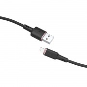 Шнур для Айфона Acefast MFI C2-02 USB-A to Lightning zinc alloy silicone (1m), Black