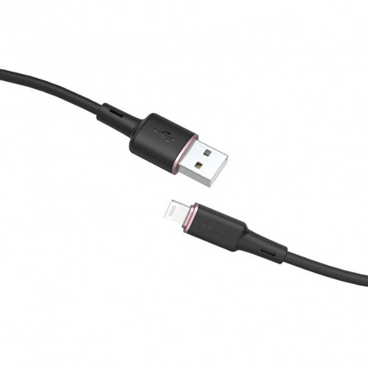 Дата кабель Acefast MFI C2-02 USB-A to Lightning zinc alloy silicone (1.2m) Black - изображение 1