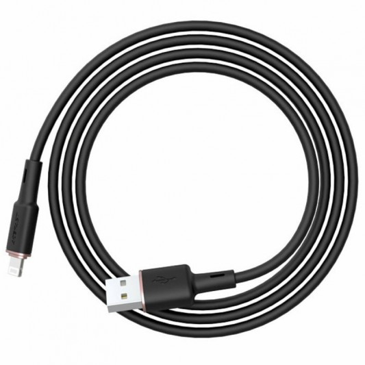 Дата кабель Acefast MFI C2-02 USB-A to Lightning zinc alloy silicone (1.2m) Black - изображение 2
