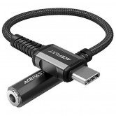 Аудіо кабель Aux Acefast C1-07 (Type-C to AUX 3.5mm) (1m) Black Аудіо кабель Aux Acefast C1-07 (Type-C to AUX 3.5mm) (1m) Black