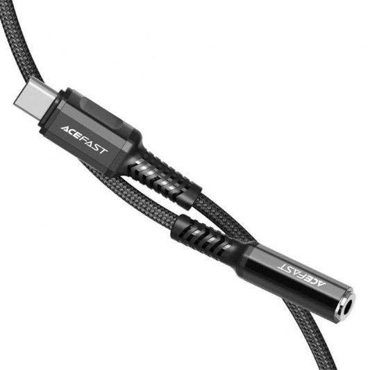 Перехідник Acefast C1-07 USB-C to 3.5mm aluminum alloy, Black - зображення 1 