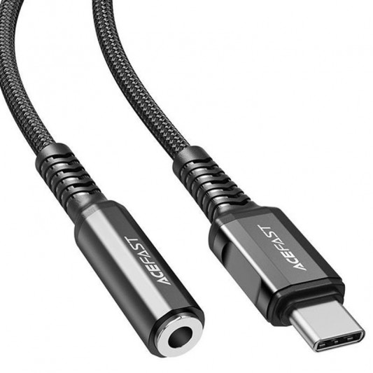 Перехідник Acefast C1-07 USB-C to 3.5mm aluminum alloy, Black - зображення 2 