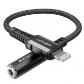 Перехідник Acefast MFI C1-05 Lightning to 3.5mm aluminium alloy, Black Перехідник Acefast MFI C1-05 Lightning to 3.5mm aluminium alloy, Black