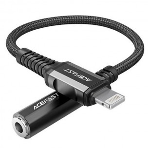 Перехідник Acefast MFI C1-05 Lightning to 3.5mm aluminium alloy, Black