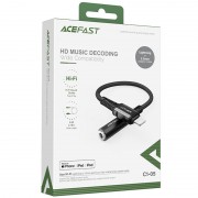 Перехідник Acefast MFI C1-05 Lightning to 3.5mm aluminium alloy, Black