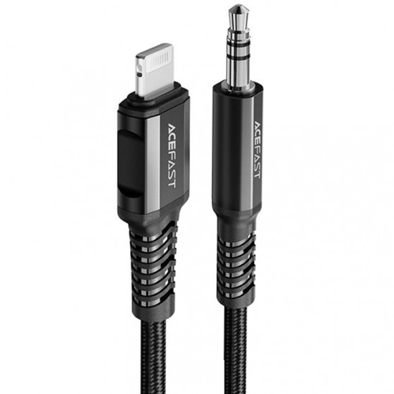 Переходник Acefast MFI C1-06 Lightning to 3.5mm aluminum alloy Black