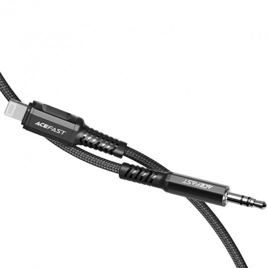 Перехідник Acefast MFI C1-06 Lightning to 3.5mm aluminum alloy Black - зображення 1 