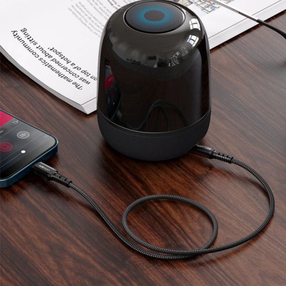 Перехідник Acefast MFI C1-06 Lightning to 3.5mm aluminum alloy, Black