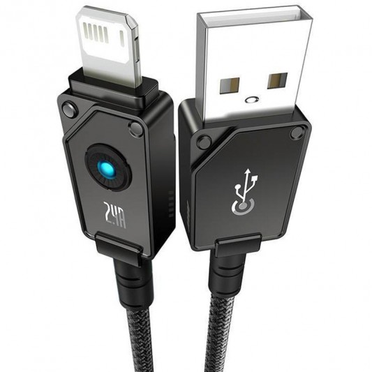 Дата кабель Baseus Unbreakable Series Fast Charging USB to Lightning 2.4A 1m (P10355802111-0) Black - изображение 3