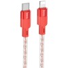 Кабель для Айфона Hoco X99 Crystal Junction PD 27W Type-C to Lightning (1.2m), Red